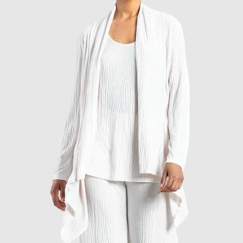 Clara Sun Woo Pleat Knit Cardigan & Tank TwinSet